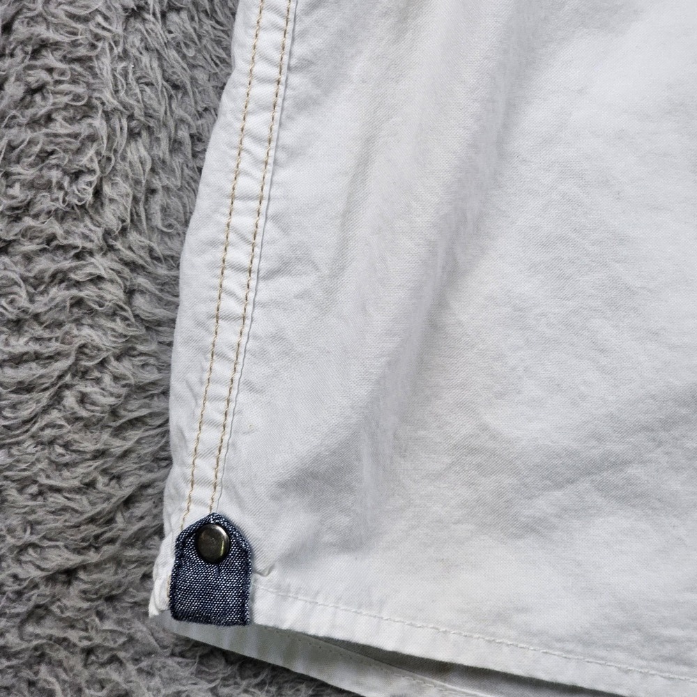 Carbon2cobalt Shirt Mens 2XL White Cotton Button Up Long Sleeve Chambray Casual - Picture 3 of 13